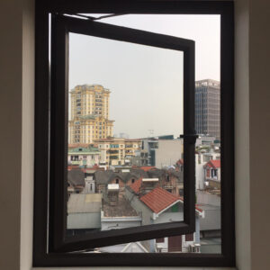 Cửa sổ mở quay 1 cánh nhôm hệ 55 vát cạnh
