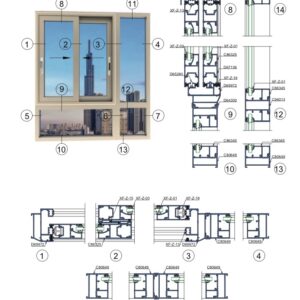Cửa sổ lùa 2 cánh hệ A72